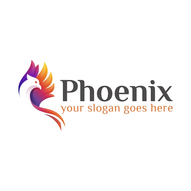Vibrant Phoenix Emblem with Customizable Slogan | Jiffy Designs