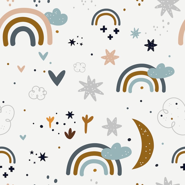Whimsical Collection of Rainbows, Moons, and Celestial Motifs | Jiffy ...