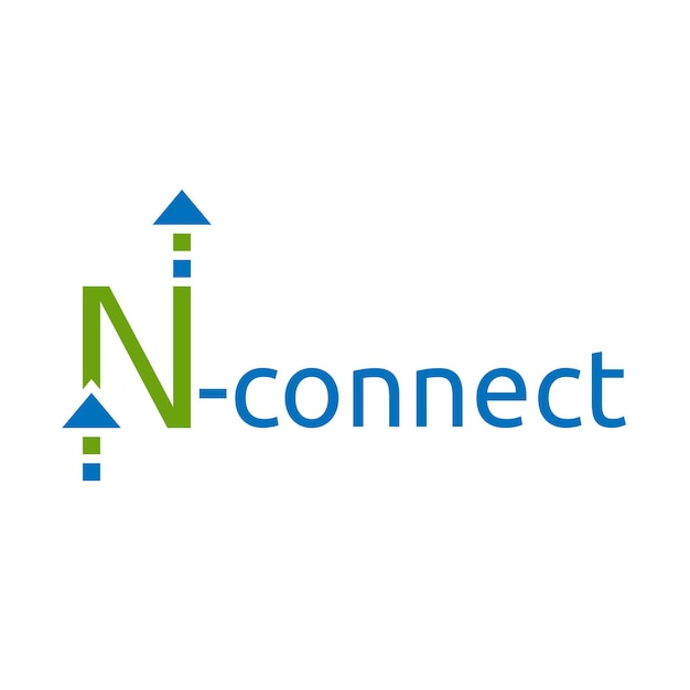Vibrant N-Connect Logo with Directional Arrows and Shapes | Jiffy Designs
