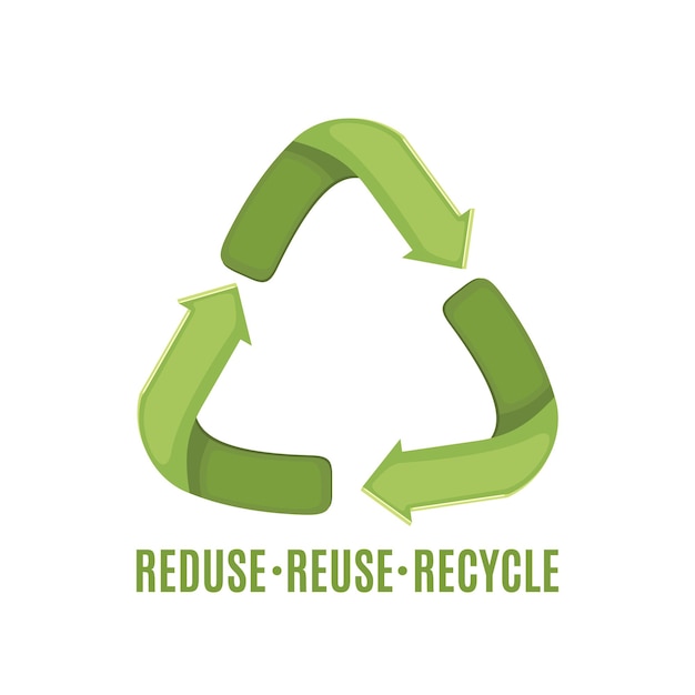 Vibrant Green Recycling Symbol: Reduce, Reuse, Recycle | Jiffy Designs