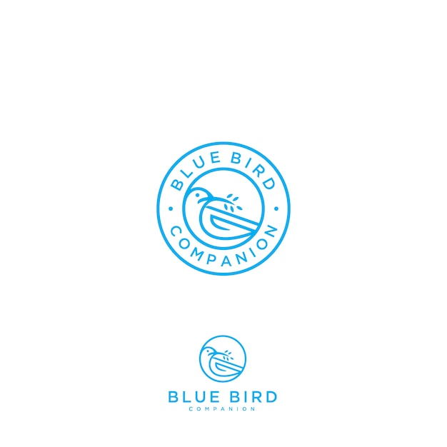 Vibrant Blue Bird Logo with Elegant Circular Design | Jiffy Designs