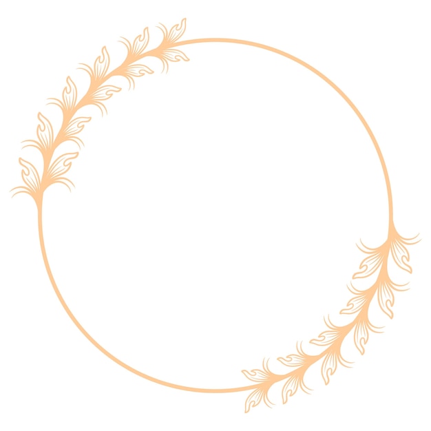 Elegant golden floral frame with delicate leaf motifs | Jiffy Designs