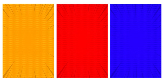 Vibrant Geometric Triptych of Radiant Primary Colors | Jiffy Designs