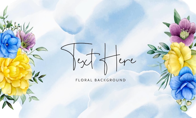 Vibrant Watercolor Floral Background with Handwritten Text | Jiffy Designs