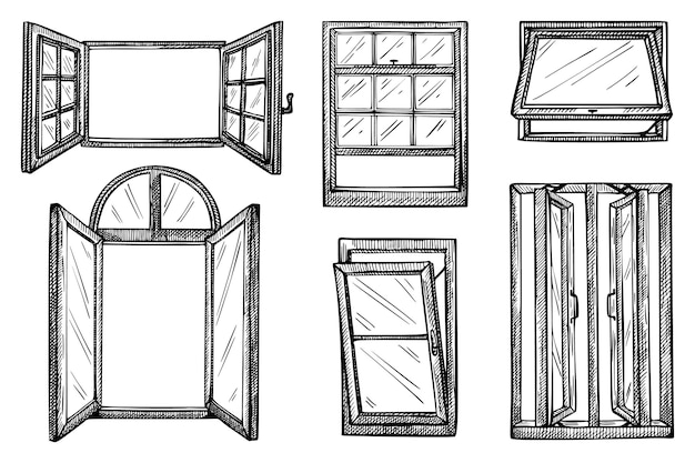 Architectural Sketches of Diverse Window Designs | Jiffy Designs