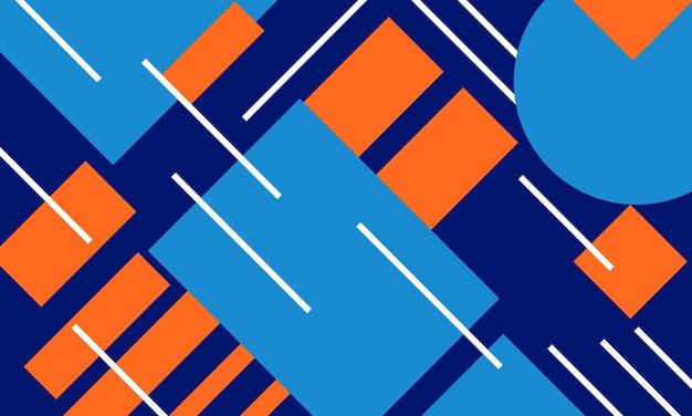 Vibrant Geometric Shapes in Striking Blue and Orange | Jiffy Designs
