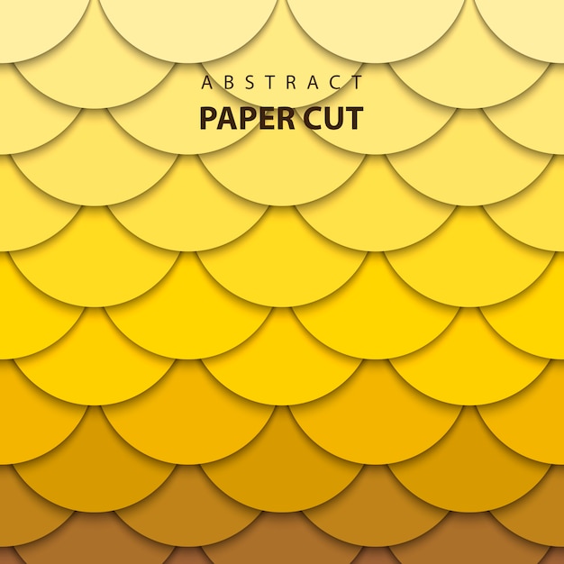 Vibrant Abstract Paper Cut Scales in Shades of Yellow | Jiffy Designs
