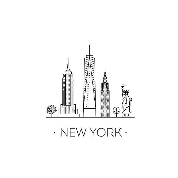 Iconic Skyline of New York City's Towering Landmarks | Jiffy Designs