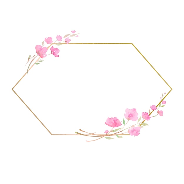 Elegant Floral Frame with Delicate Pink Blossoms | Jiffy Designs