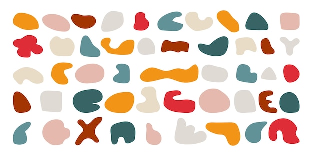 Vibrant Abstract Organic Shapes in Earthy Tones | Jiffy Designs