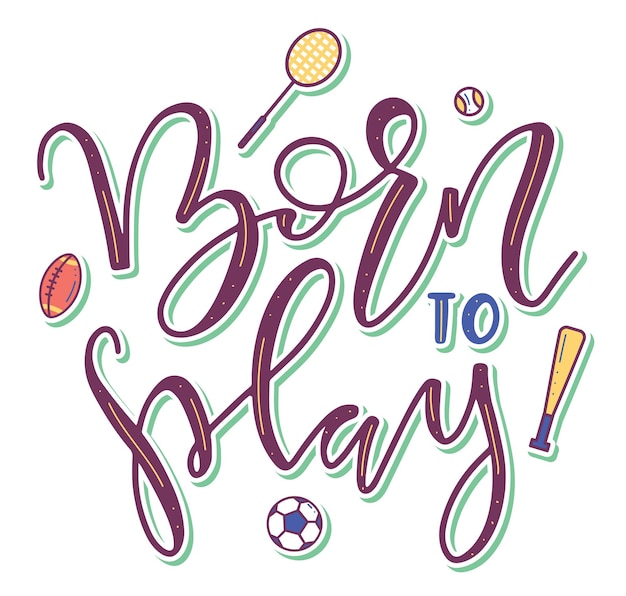 Playful Sports-Themed Lettering with Vibrant Illustrations | Jiffy Designs