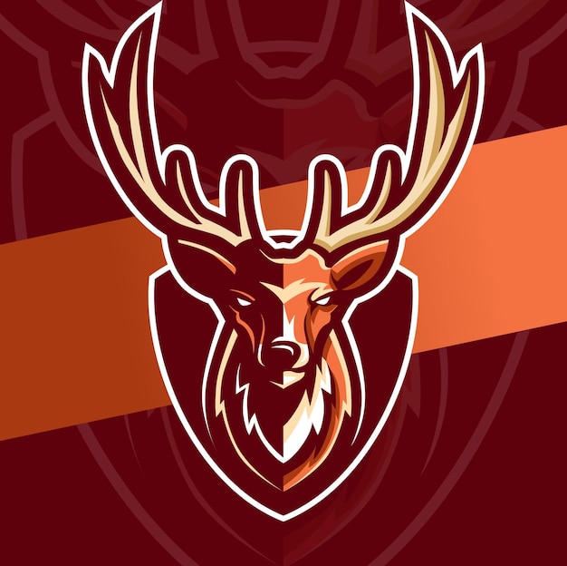 Majestic Stag Emblem on Bold Geometric Background | Jiffy Designs