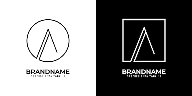 Sleek and Minimalist Monogram Logos with Distinctive Triangular Shapes ...