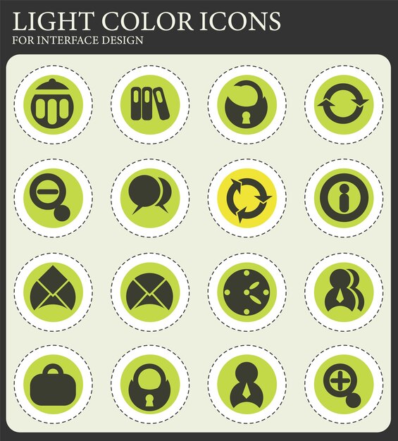 Vibrant Light-Themed Icons for Interface Design | Jiffy Designs