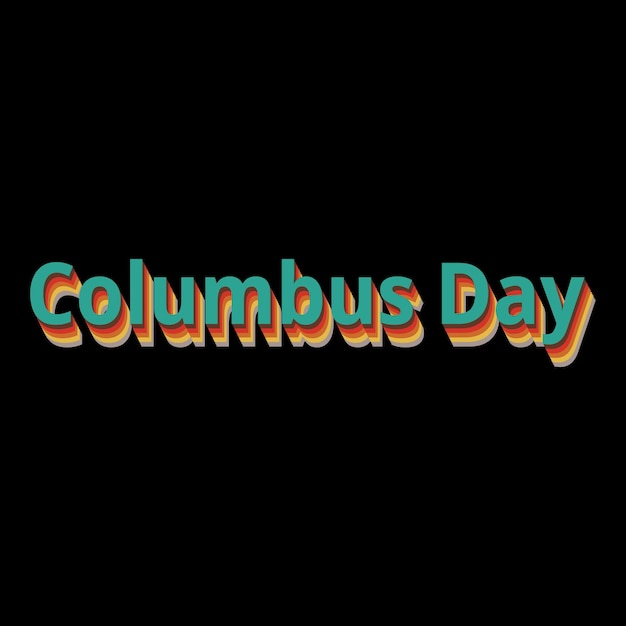 Vibrant Columbus Day Lettering with Retro Typeface | Jiffy Designs