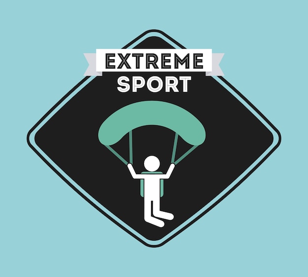 Thrilling Extreme Sport Icon: Skydiving Adventure Awaits | Jiffy Designs