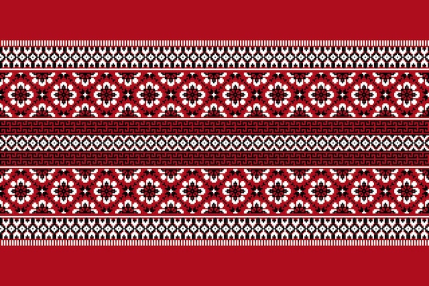 Vibrant Floral Tapestry Pattern in Crimson and White | Jiffy Designs