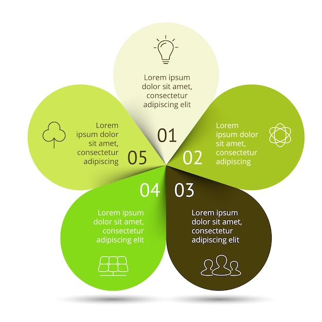 Vibrant Green Infographic with Circular Shapes and Icons | Jiffy Designs