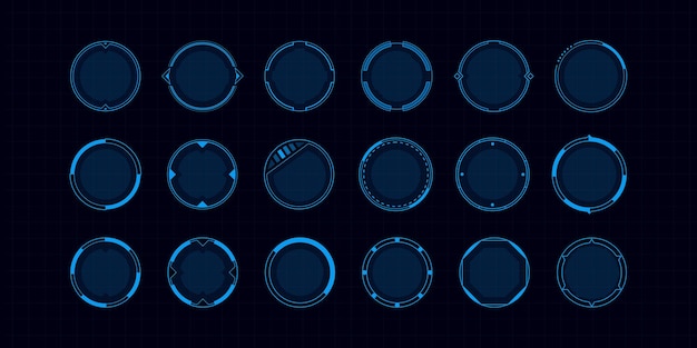 Versatile Collection of Futuristic Circular Design Elements | Jiffy Designs