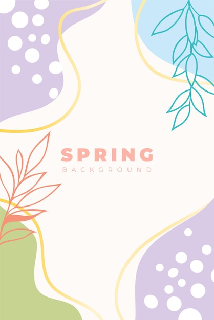 Spring Season Abstract Floral Background with Pastel Colors | Jiffy Designs