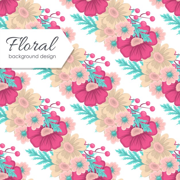 Vibrant Floral Pattern with Tropical Leaves and Blooms | Jiffy Designs