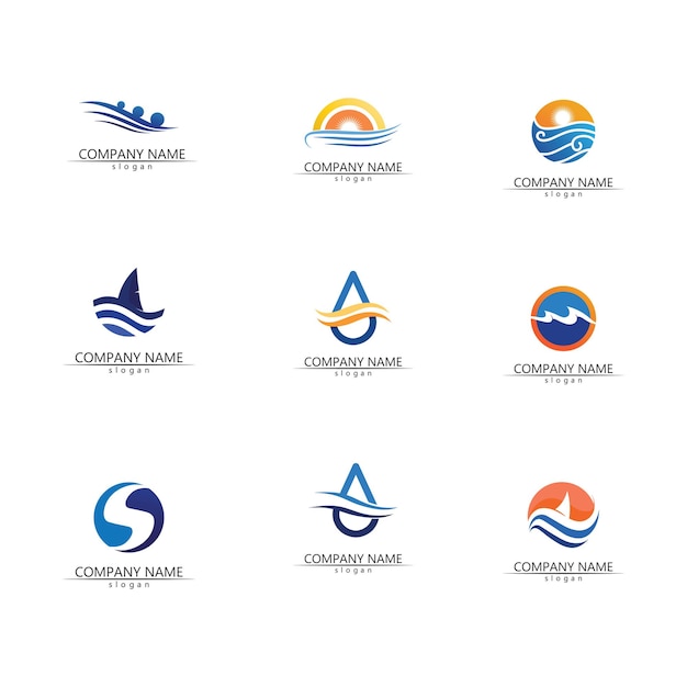 Diverse Collection of Vibrant Logos and Emblems for Versatile Branding ...
