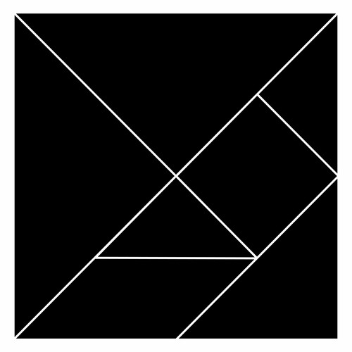 Black Tangram Pieces Illustration On White Background | Jiffy Designs