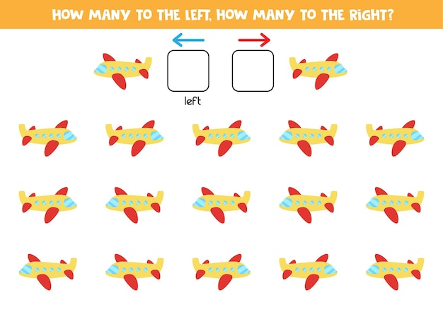 Counting Colorful Cartoon Airplanes Left and Right | Jiffy Designs