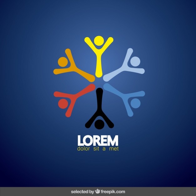 Vibrant Human Figures Forming a Circle Logo Design | Jiffy Designs