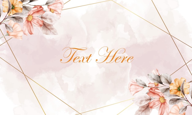 Elegant Floral Frame with Golden Accents | Jiffy Designs