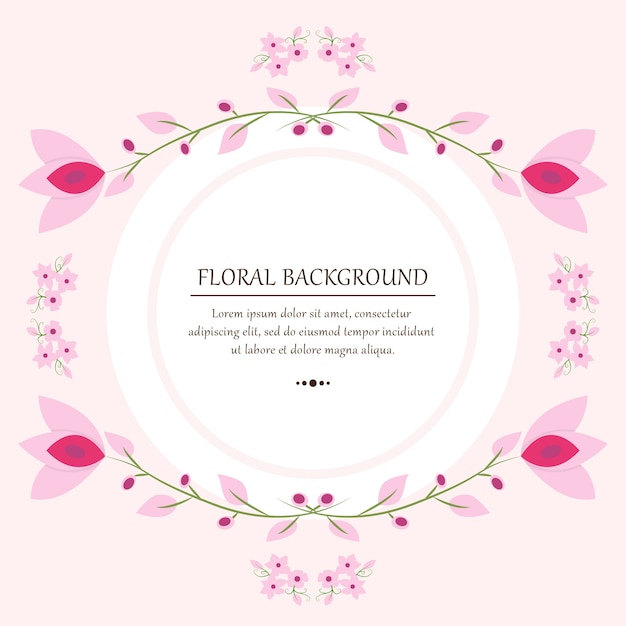 Delicate Pink Floral Frame with Elegant Swirls and Petals | Jiffy Designs