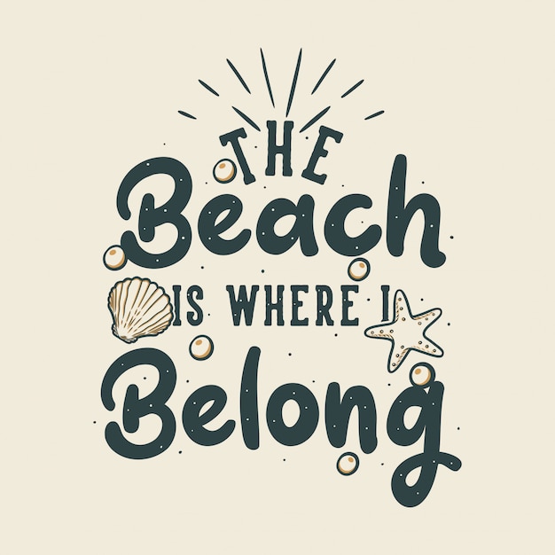 Vibrant Beach-Themed Lettering with Seashell Accents | Jiffy Designs