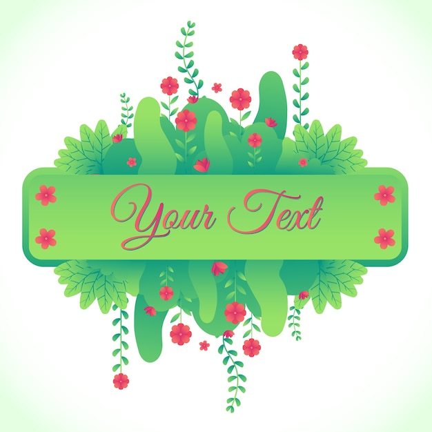 Vibrant Floral Frame with Customizable Text | Jiffy Designs