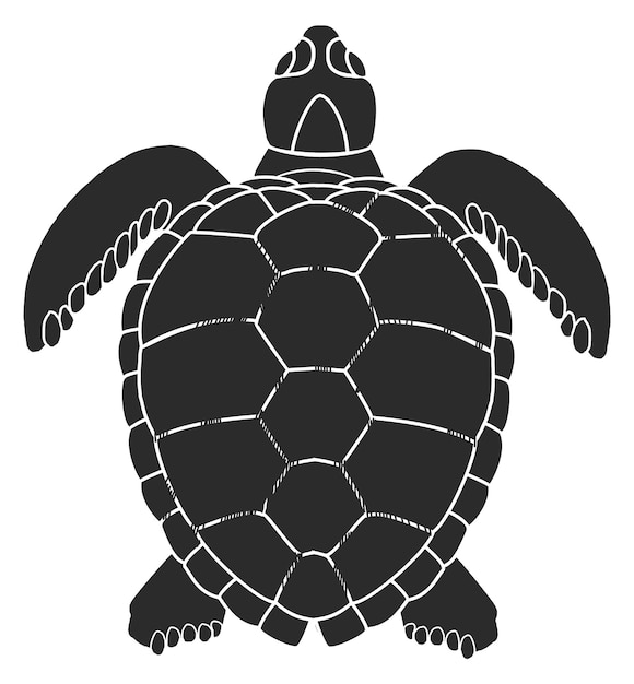 Elegant Geometric Sea Turtle Silhouette | Jiffy Designs