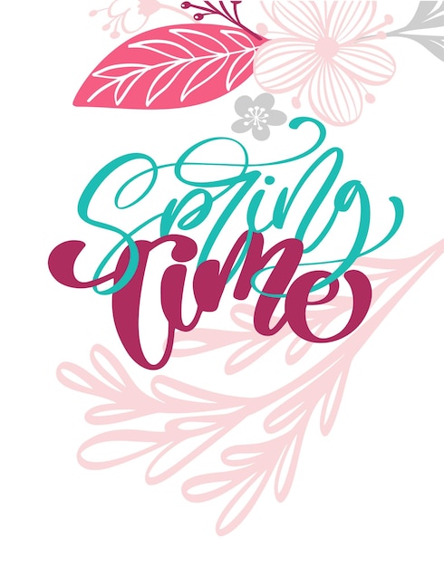Vibrant Floral Spring Time Lettering | Jiffy Designs