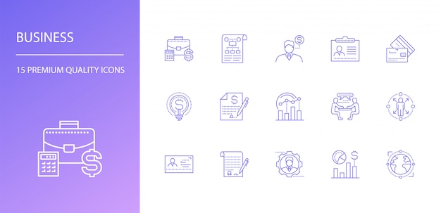 Comprehensive Business Icon Set Showcasing Key Concepts | Jiffy Designs