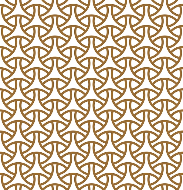 Elegant Interlocking Geometric Pattern in Warm Tones | Jiffy Designs