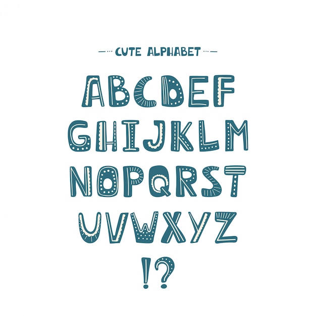 Whimsical Alphabet with Playful Handwritten-Style Letters | Jiffy Designs