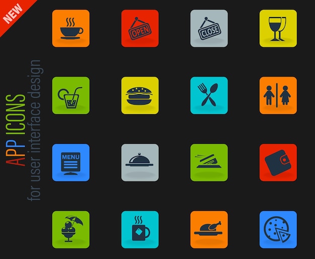 Vibrant Collection of Versatile Food and Dining Icons | Jiffy Designs