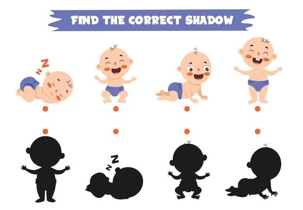 Adorable Babies Matching Shadows: A Fun Puzzle | Jiffy Designs