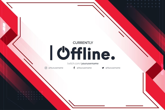 Vibrant Offline Notification with Geometric Accents | Jiffy Designs