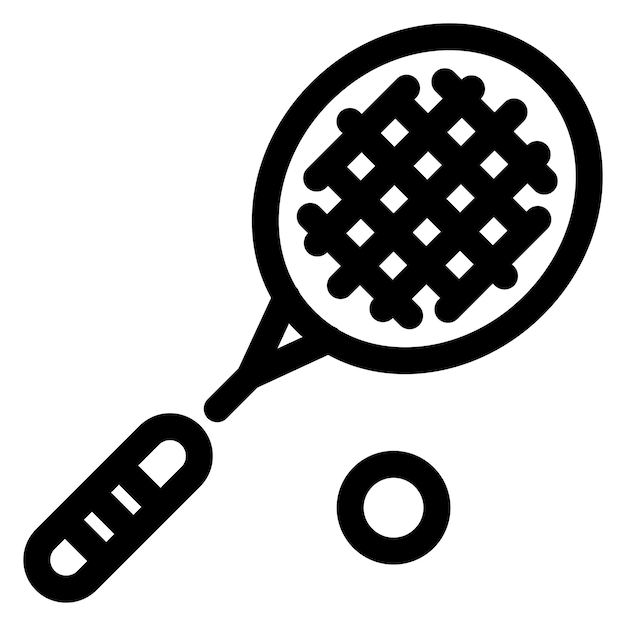 Iconic Tennis Racket and Ball Silhouette | Jiffy Designs