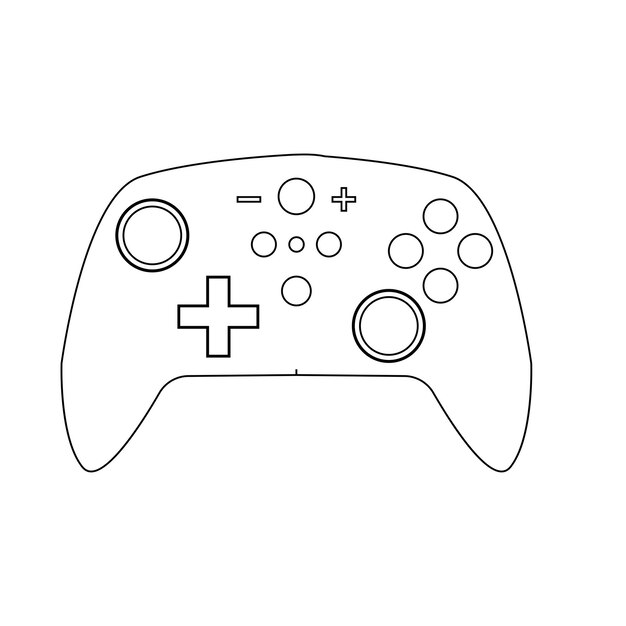Sleek and Versatile Gaming Controller Outline | Jiffy Designs