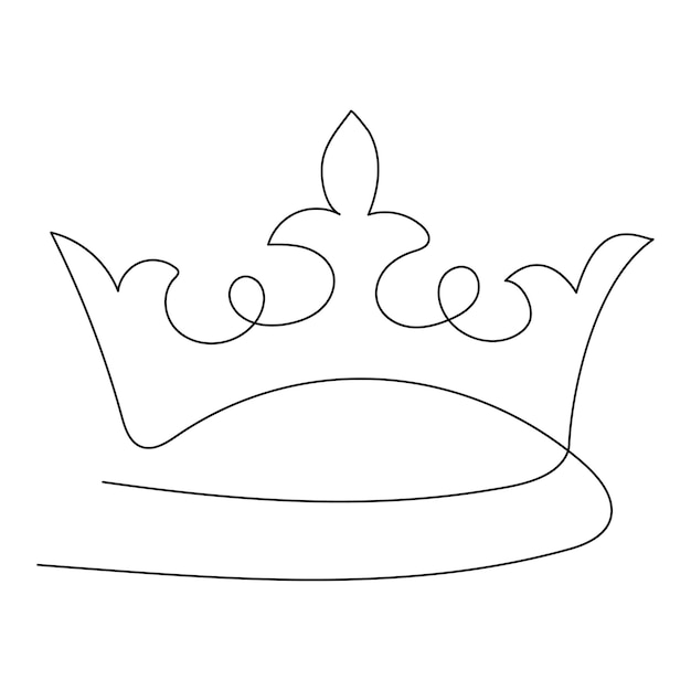 Elegant Crown with Regal Flourishes and Symmetrical Design | Jiffy Designs