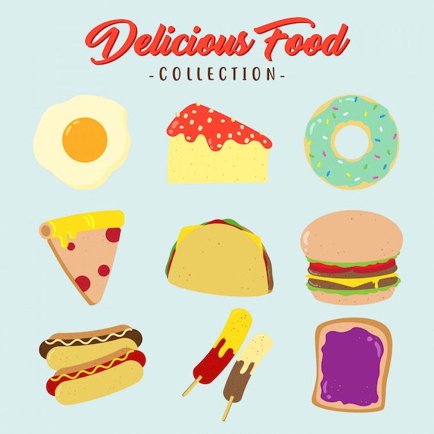 Vibrant Assortment of Delectable Food Icons | Jiffy Designs