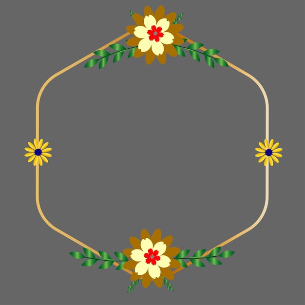 Vibrant Floral Frame with Intricate Botanical Design | Jiffy Designs
