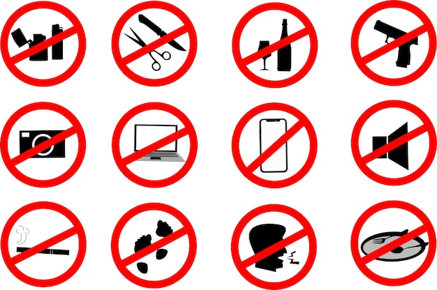 Comprehensive Collection of Prohibited Activities and Items | Jiffy Designs