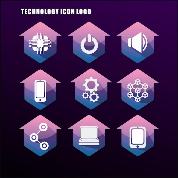 Vibrant Tech Symbols: A Visually Striking Icon Set | Jiffy Designs