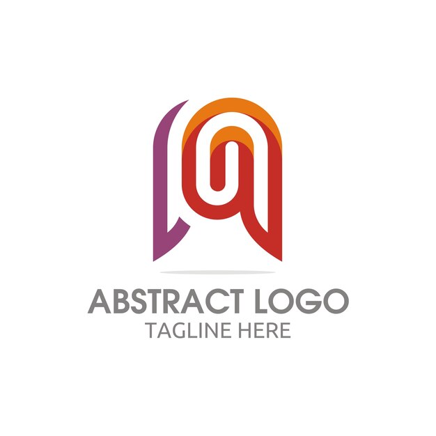 Vibrant Curved Shapes in Warm Tones Abstract Logo | Jiffy Designs