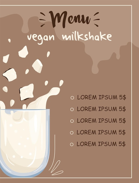 Delectable Vegan Milkshake Menu Showcases Tempting Treats | Jiffy Designs